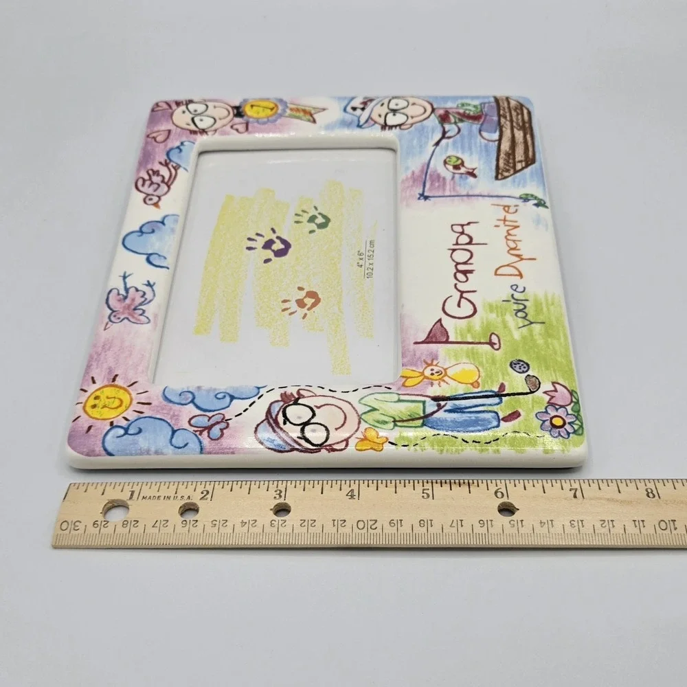 Grandpa You're Dynamite Ceramic Picture Frame 4x6‎